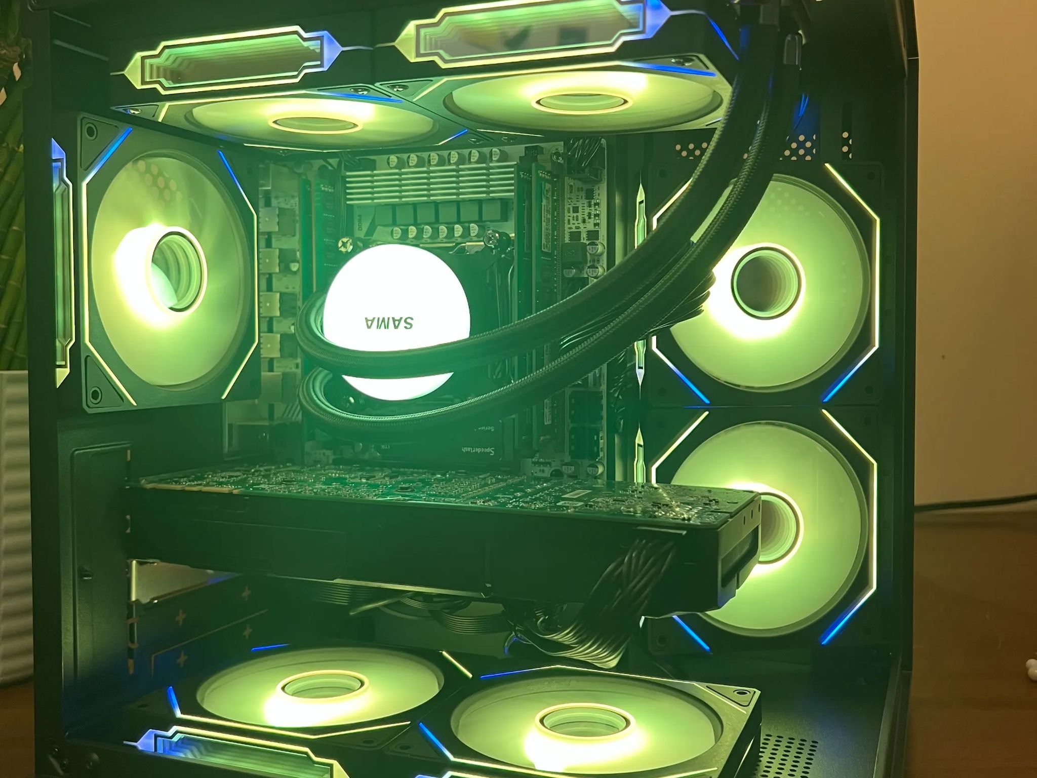 Water Cooled Intel 10 Core Gaming PC GTX 1080 1tb NVME SSD 32GB RAM WIFi WINDOWS 11 Pro