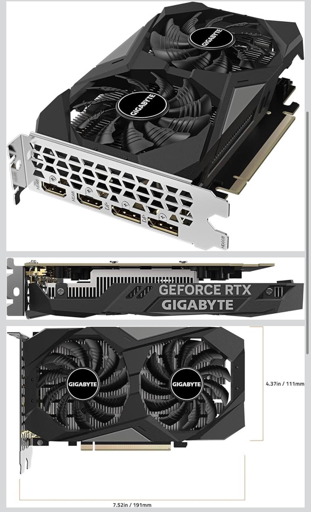 NVIDIA GIGABYTE EVGA WINDFORCE OC RTX 3050