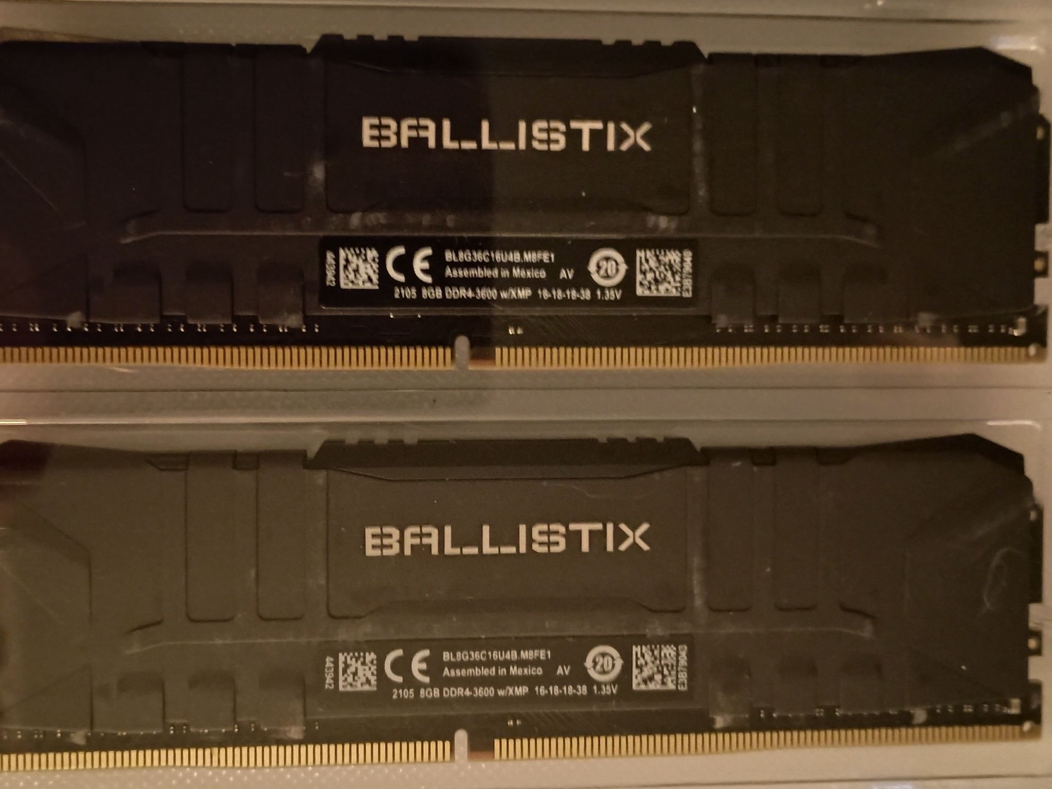 Crucial Ballistix 16gb DDRR4 3600mhz 2x8GB memory kit. BL2K8G36C16U4B