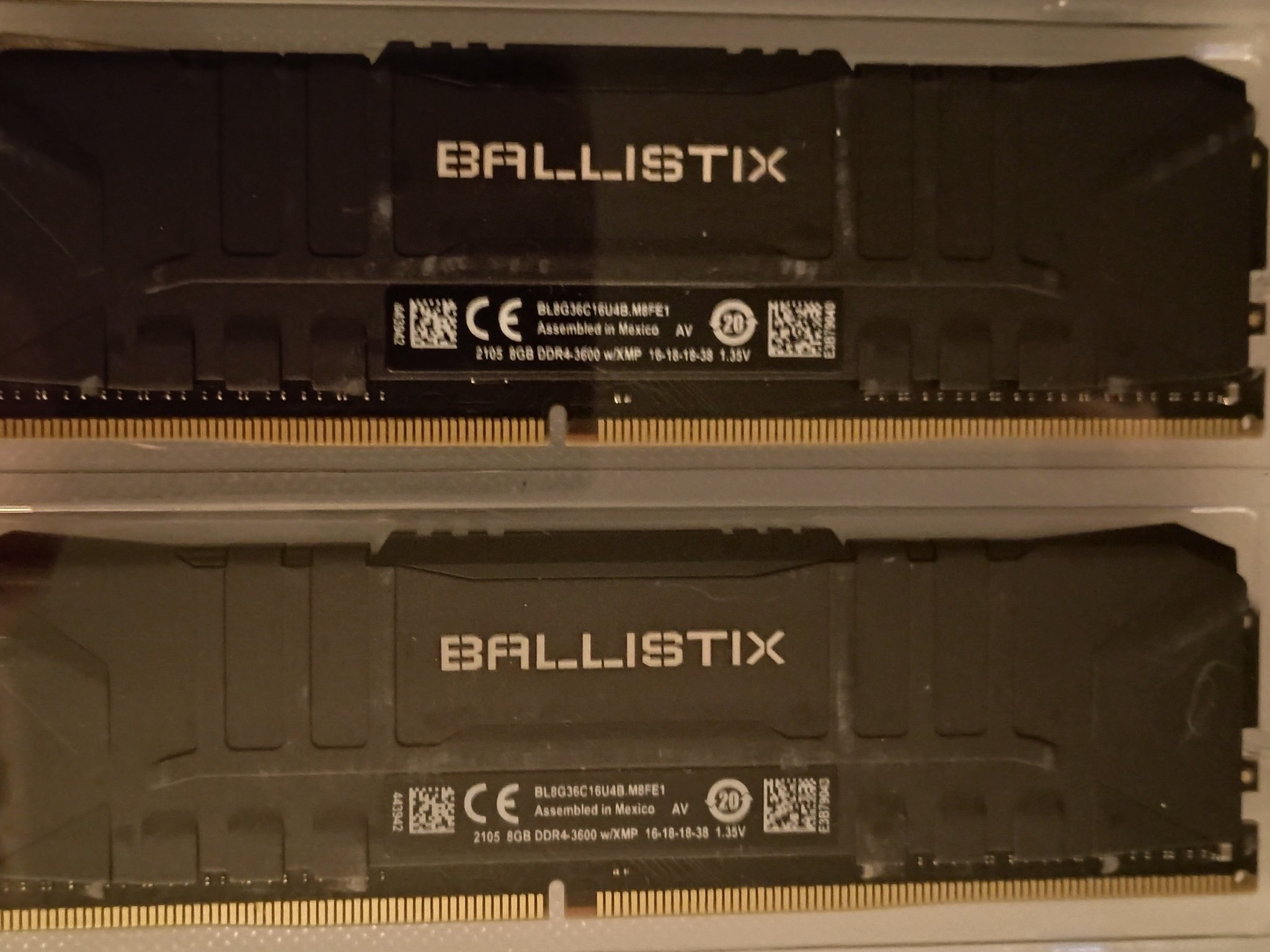 Crucial Ballistix 16gb DDRR4 3600mhz 2x8GB memory kit. BL2K8G36C16U4B