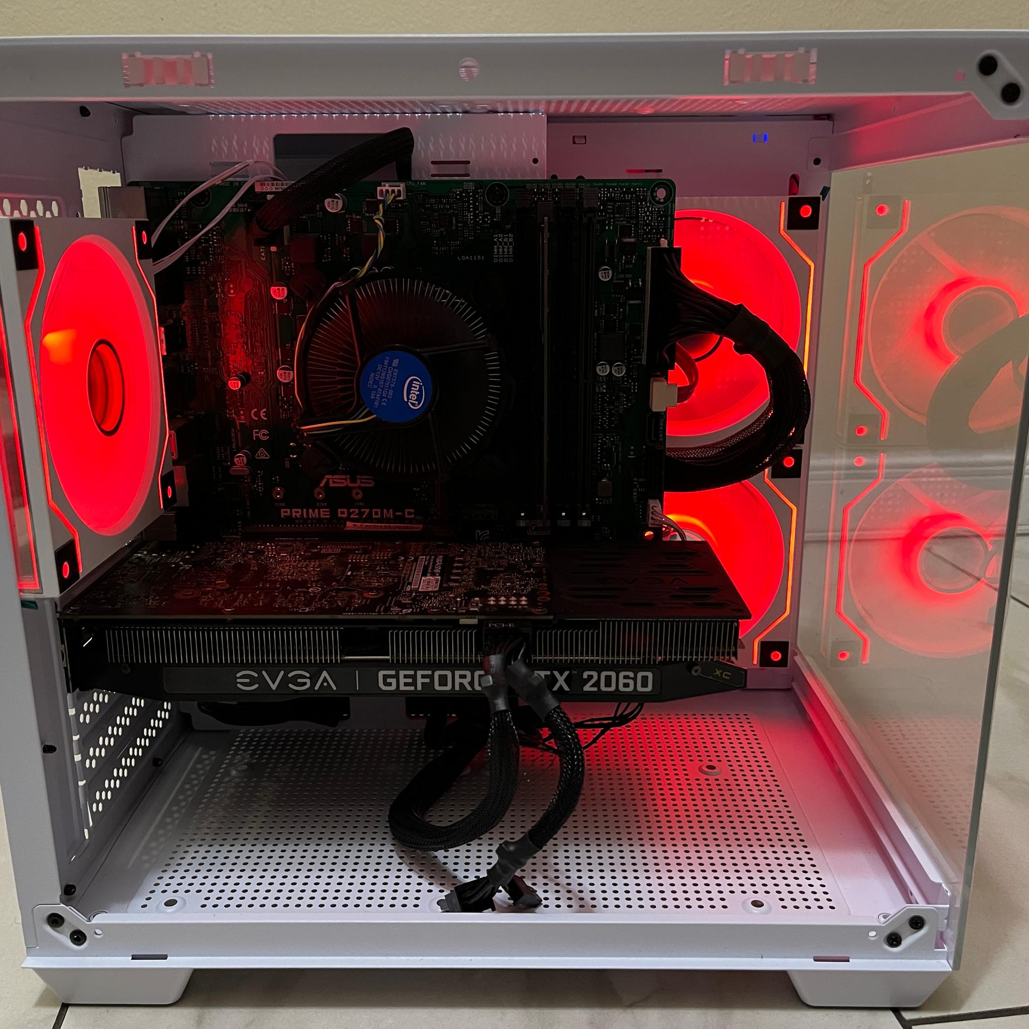 🟠🔥RTX 2060, Intel i5-7400, 16GB RAM,  500 GB SSD, High Performance RGB Gaming PC w/ Remote 🖥️