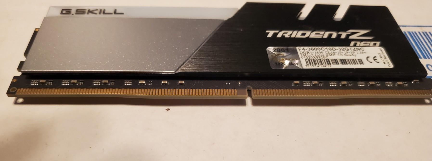 G.SKILL Trident Z Neo 32GB (2 x 16GB) RGB DDR4 3600mhz CL16 (PC4 28800) Desktop Memory