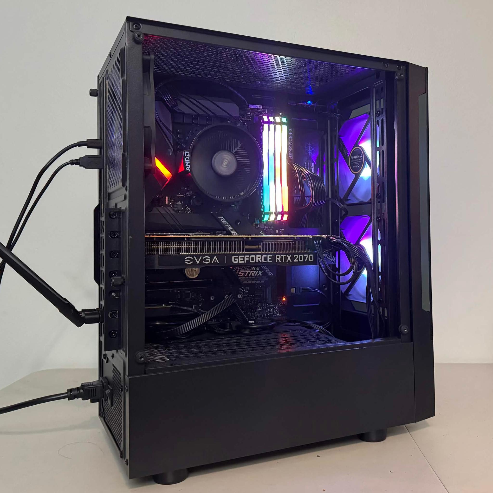 FREE SHIPPING | Shadow's build PC | RTX 2070 SUPER | Ryzen 5500 | 32GB RAM| 2X500gb STORAGE|