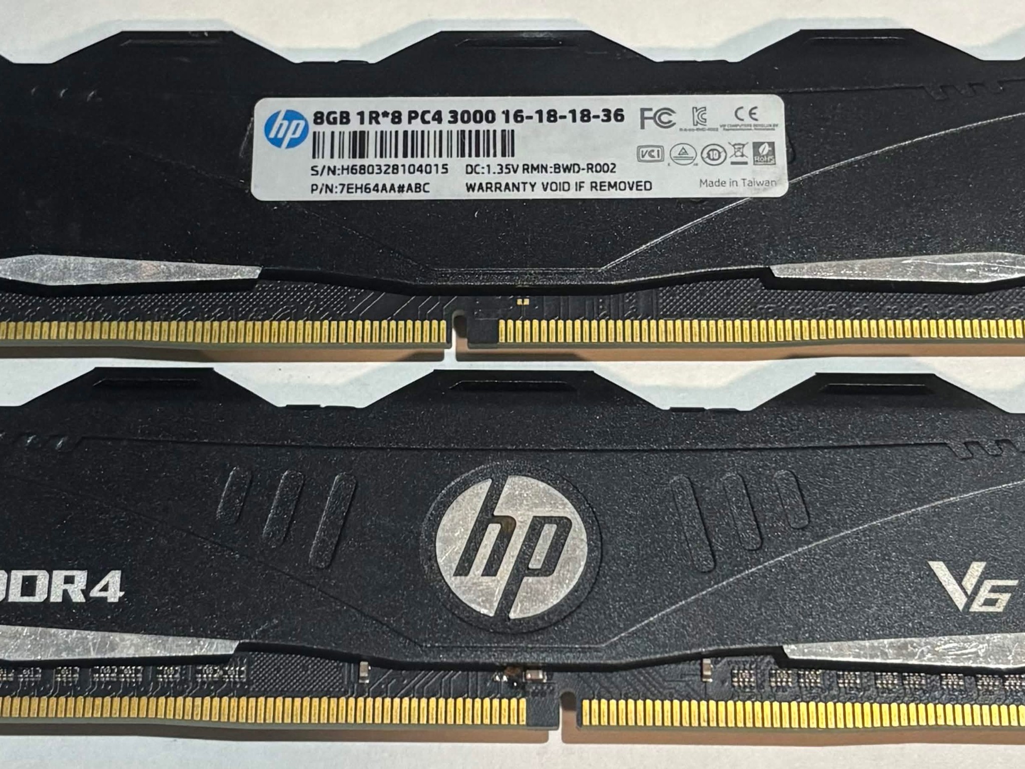 HP V6 16GB (2x8GB) DDR4 Gaming Memory Kit | Tested Working