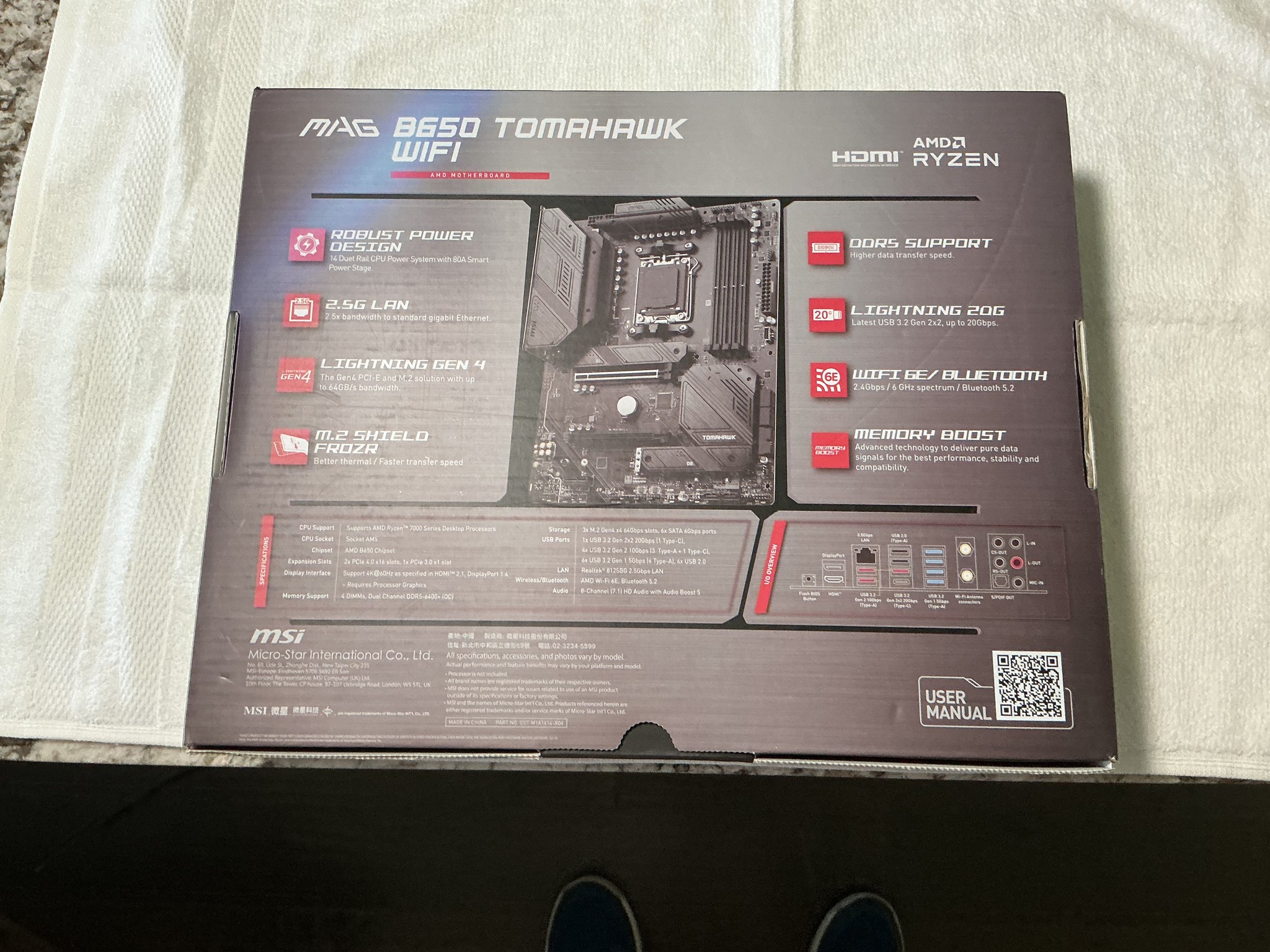 MSI MAG B650 TOMAHAWK WiFi AM5 ATX AMD Motherboard