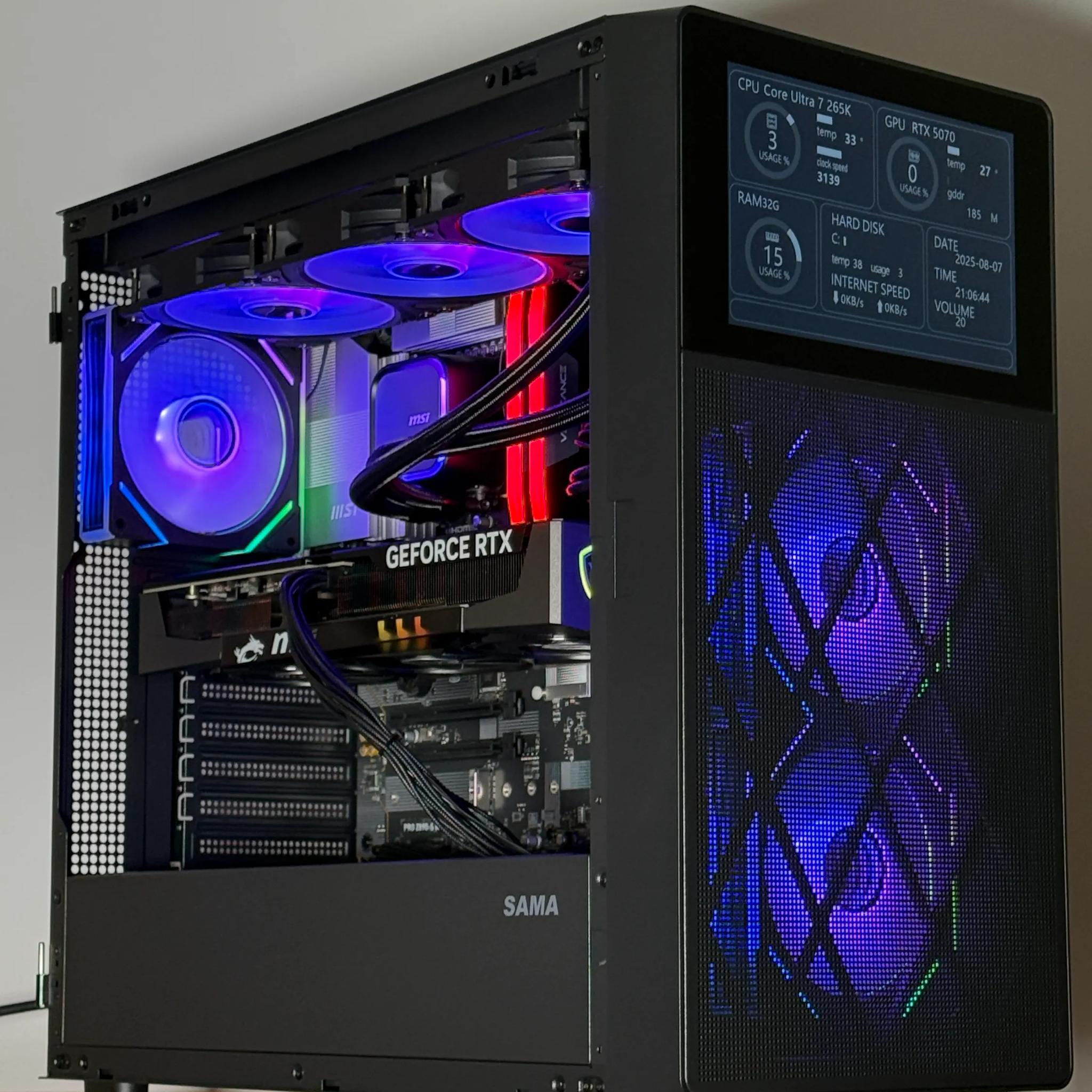 RTX 5070 Intel Core Ultra 7 265k Gaming PC