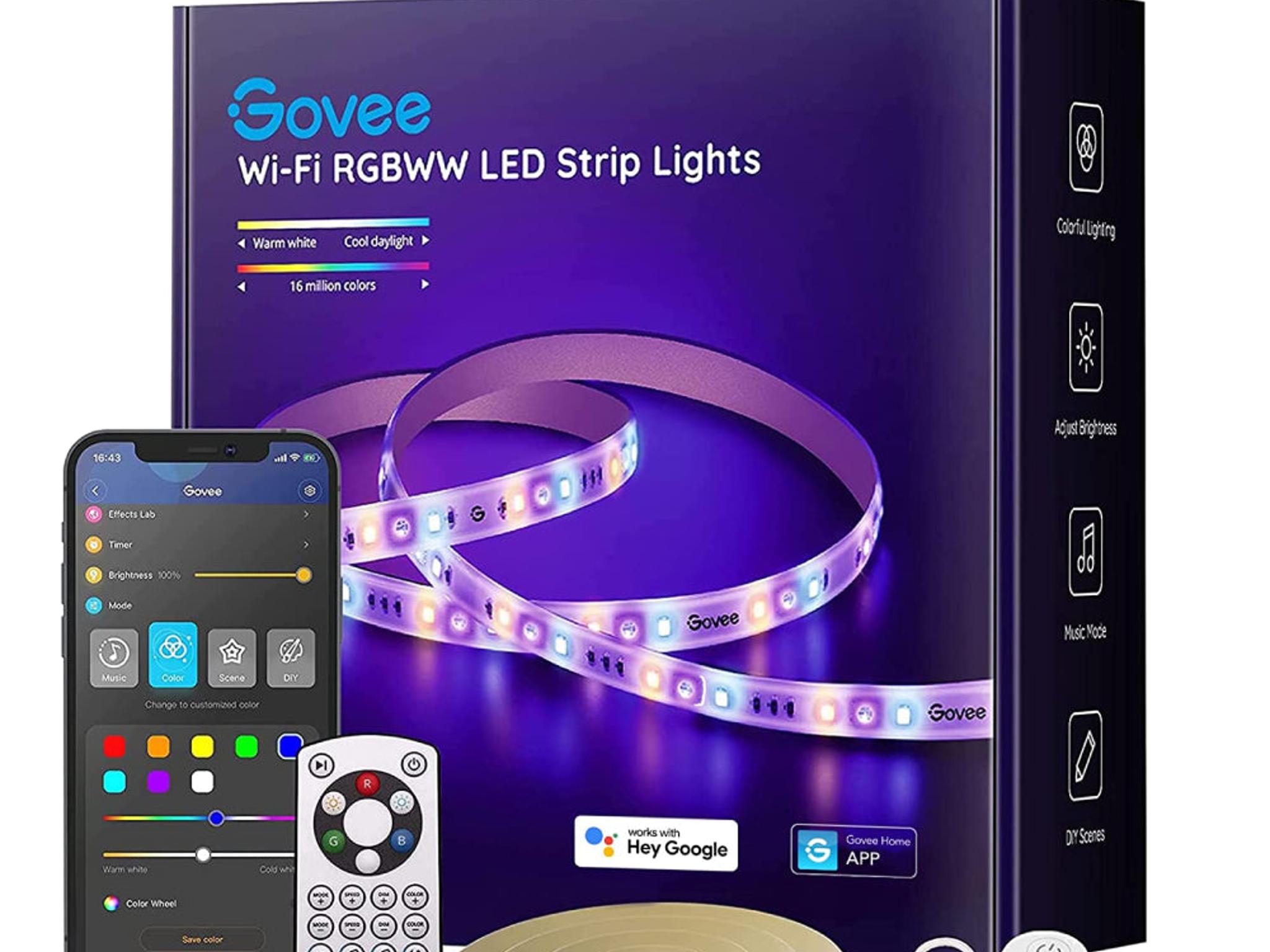 Govee RGBWW LED Strip Lights With Protective Coating