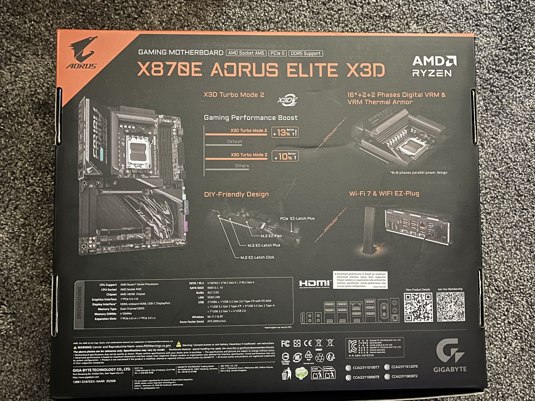 !!!BRAND NEW!!! X870e Aorus Elite X3D AM5