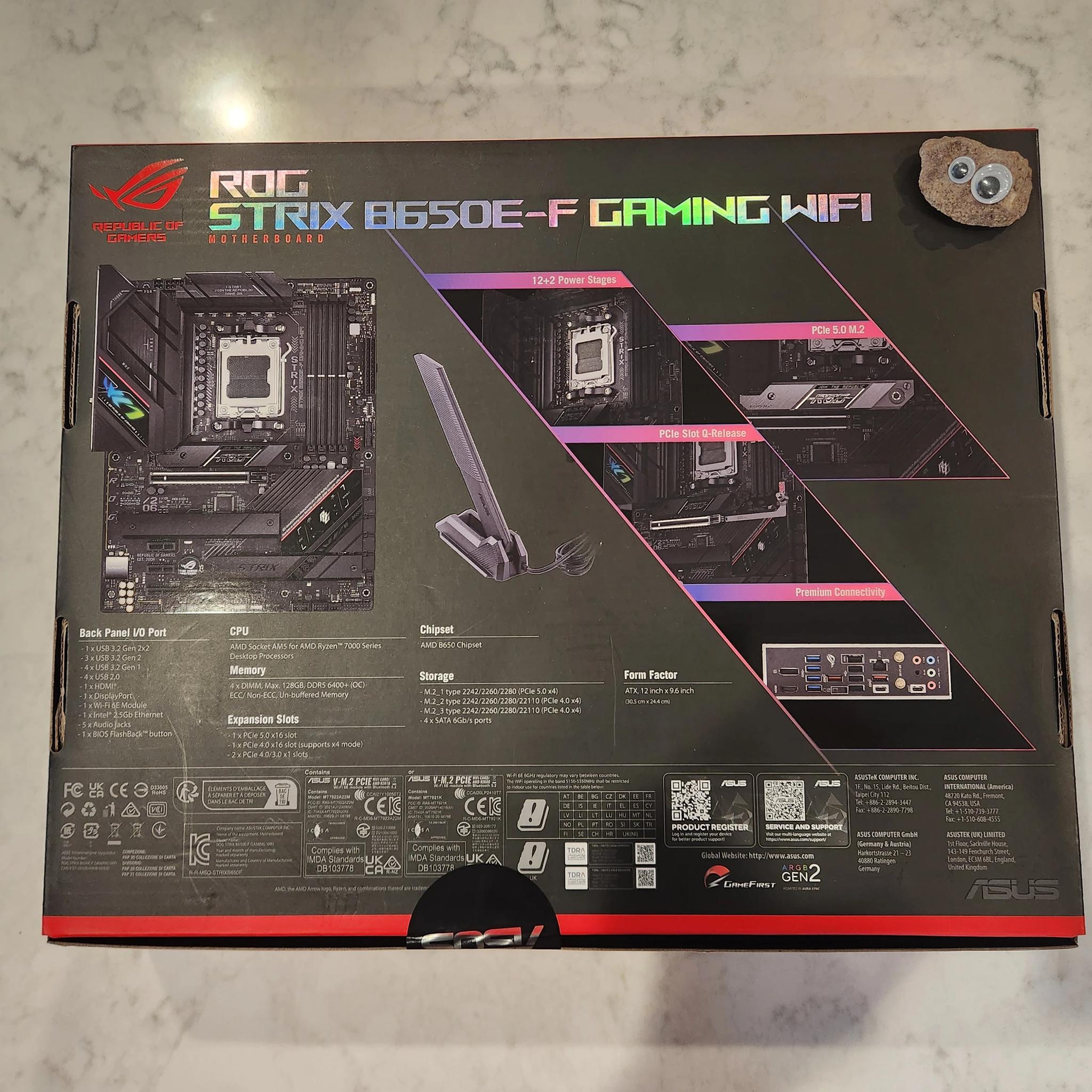 ASUS ROG Strix B650E-F Gaming WiFi - ATX AM5 Motherboard - BNIB