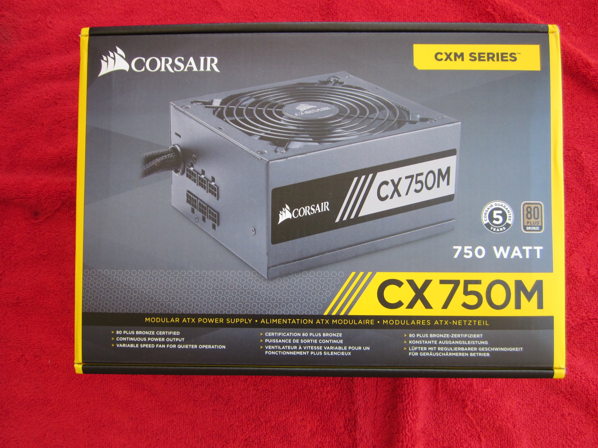 NEW! CORSAIR CX750M  80 PLUS BRONZE Semi-modular 750W Power Supply