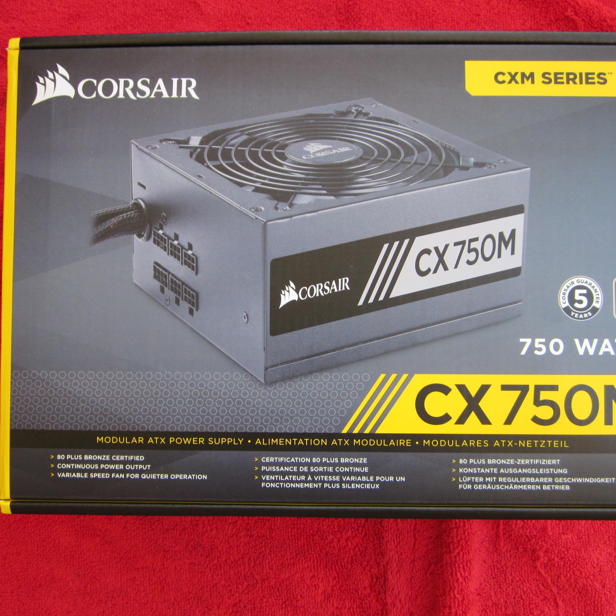 NEW! CORSAIR CX750M  80 PLUS BRONZE Semi-modular 750W Power Supply