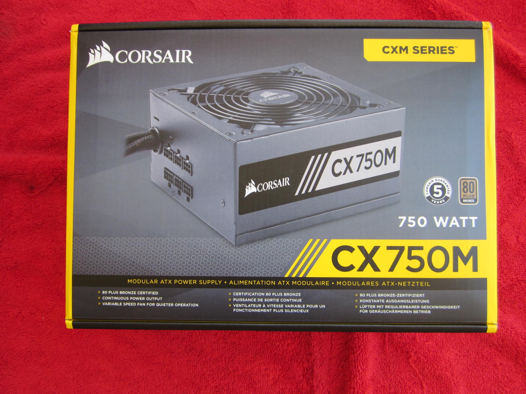 NEW! CORSAIR CX750M  80 PLUS BRONZE Semi-modular 750W Power Supply