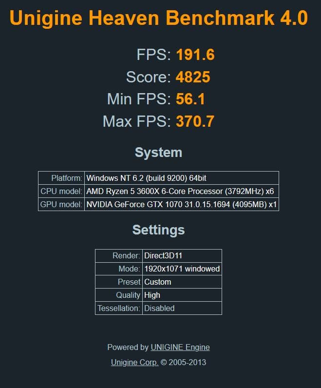 AMD Ryzen 5 3600x, nVidia GTX 1070 SC (8gb), DDR4 3200MHz 16GB (8x2), 1TB NVMe, 635W modular