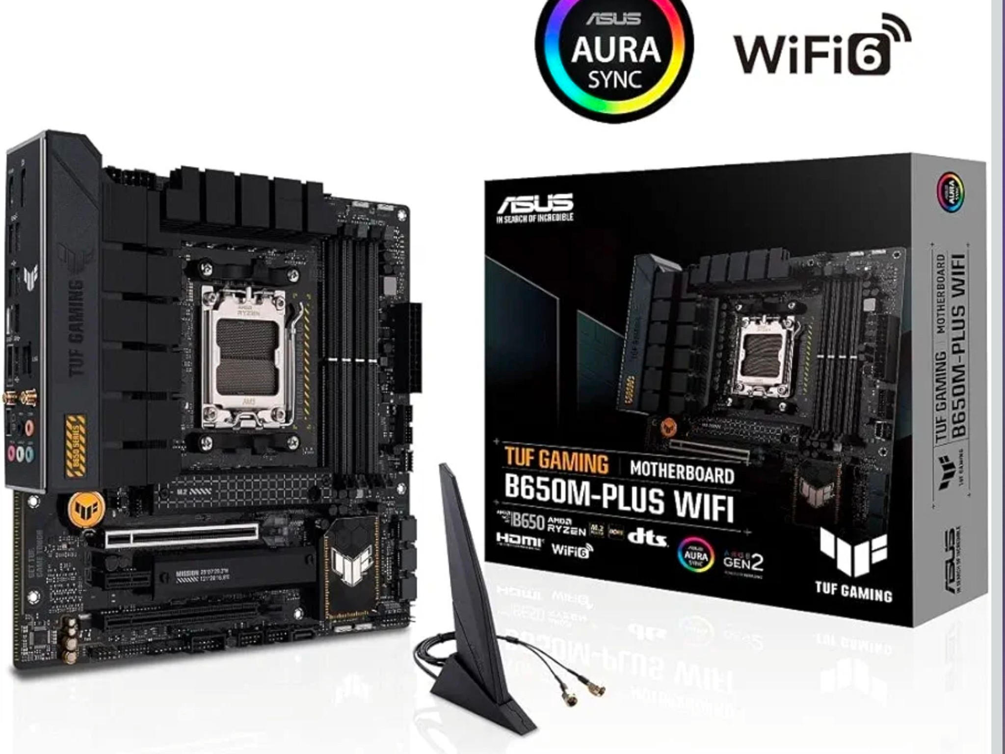 ASUS TUF GAMING B650M PLUS WIFI + R9 9850X3D + 500 gb NMVE