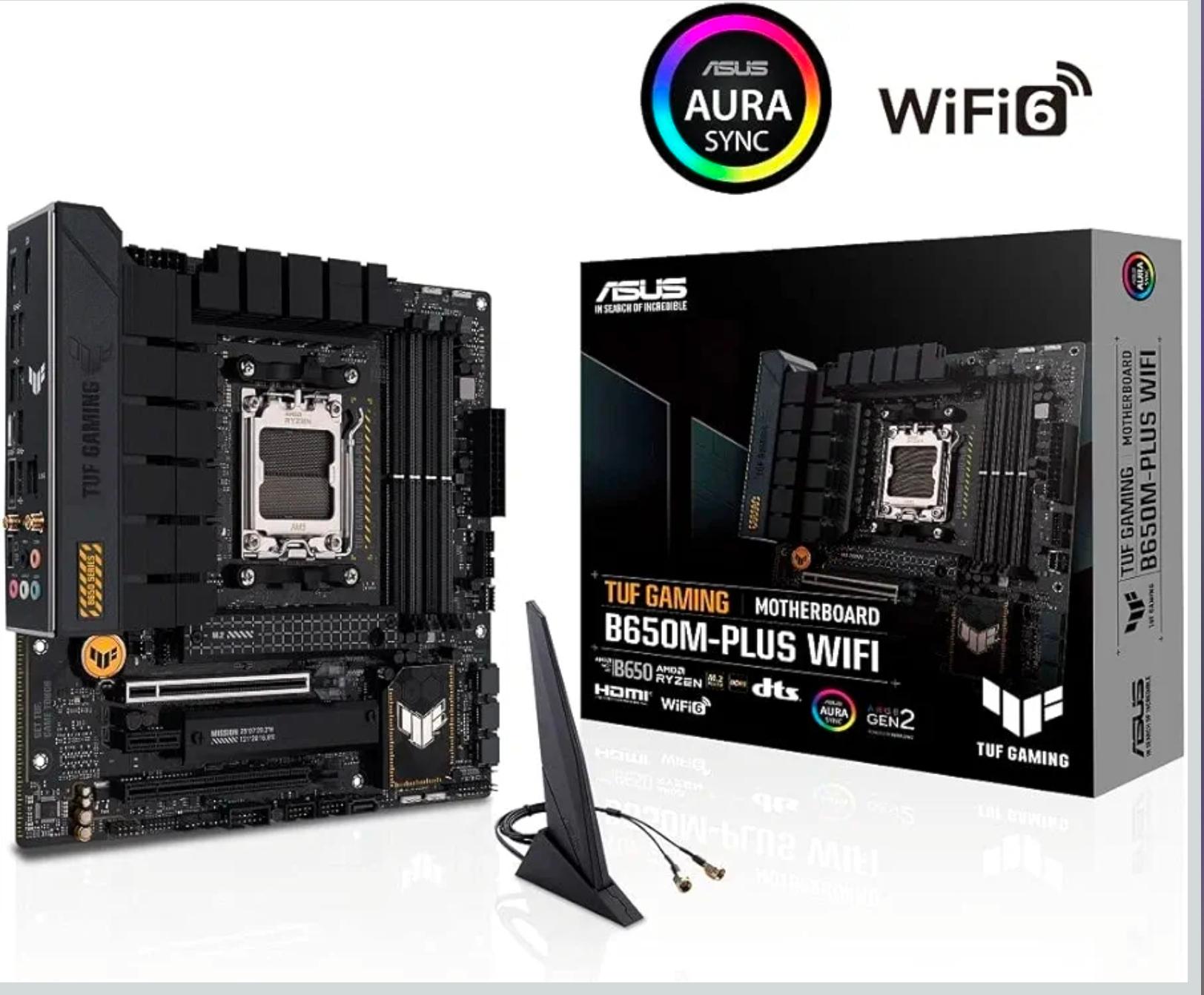 ASUS TUF GAMING B650M PLUS WIFI + R9 9850X3D + 500 gb NMVE