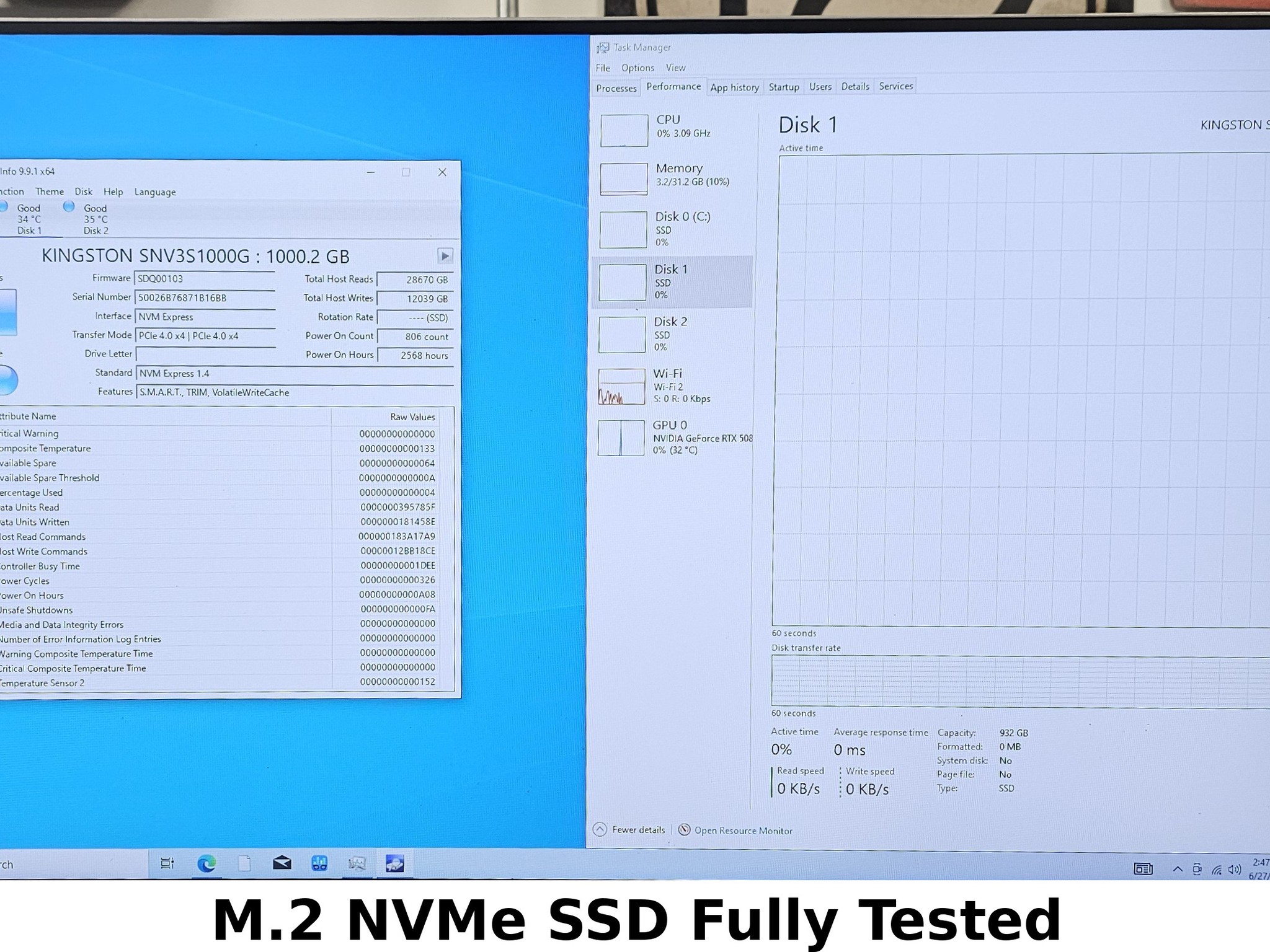 1TB NVMe M.2 SSD Kingston SNV3S1000G