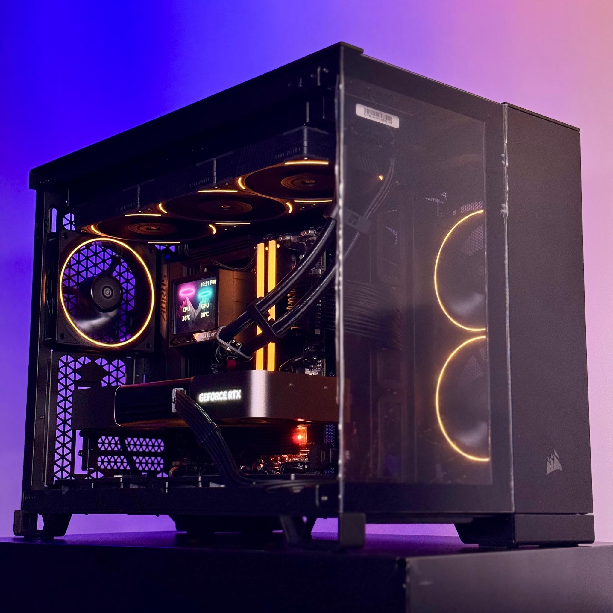 Nightfall 🌑✨ 5080 Founders Edition | 9800X3D | 32GB DDR5-6000 RAM | 2TB SSD | 360 AIO Liquid Cooled