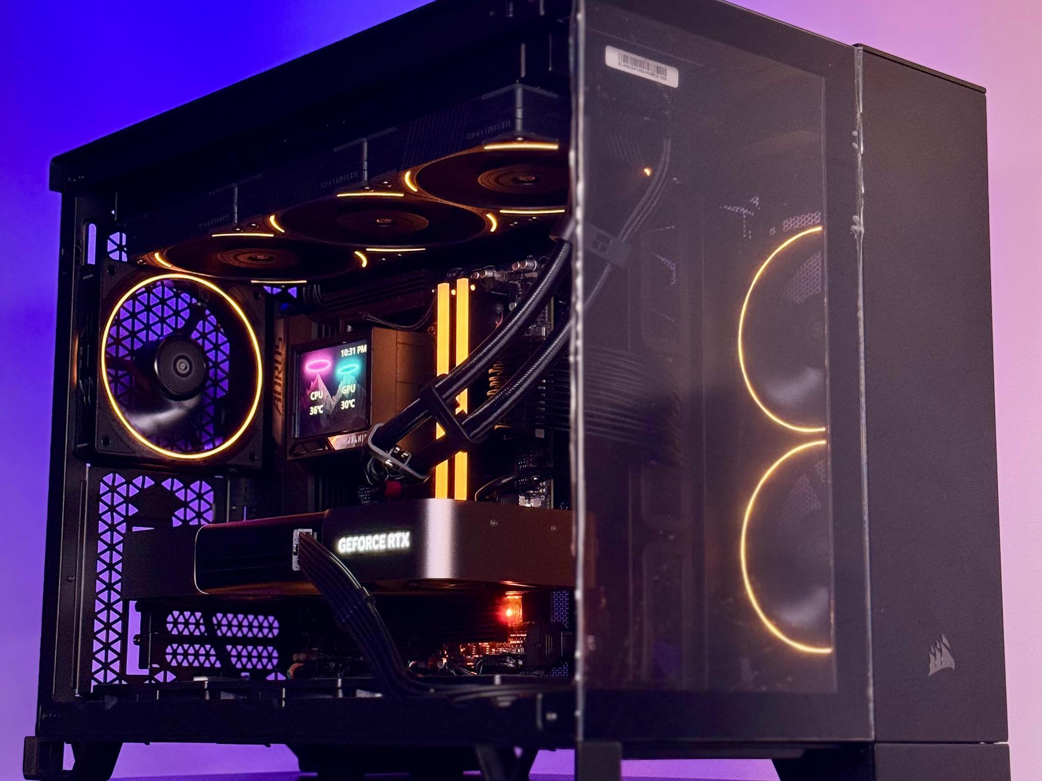 Nightfall 🌑✨ 5080 Founders Edition | 9800X3D | 32GB DDR5-6000 RAM | 2TB SSD | 360 AIO Liquid Cooled