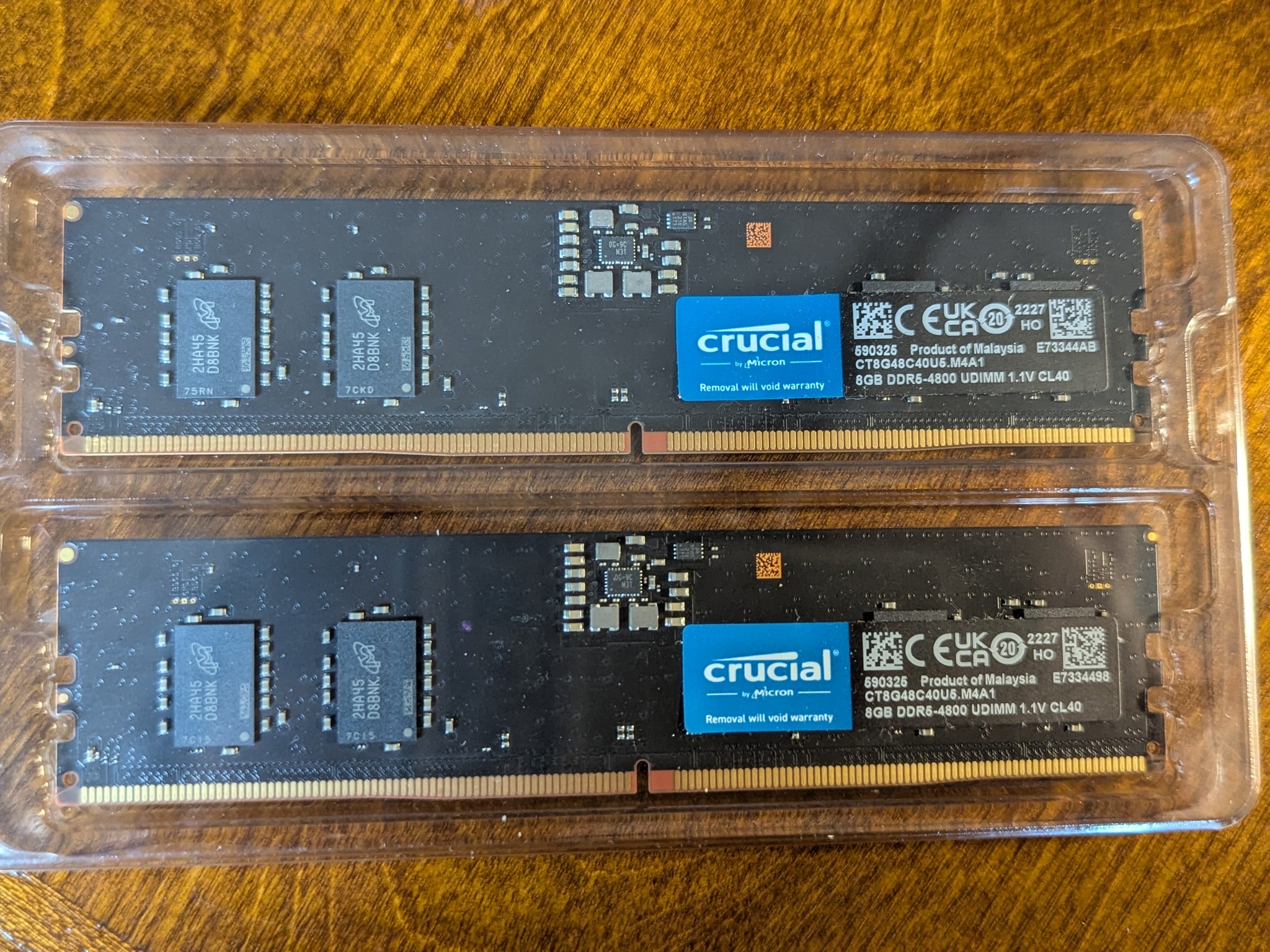 Crucial 16GB (2x8GB) DDR5-4800 RAM CT8G48C40U5