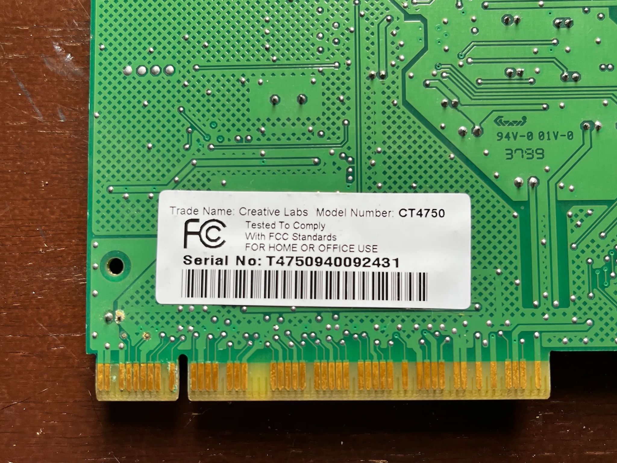 Creative Labs Sound Blaster 128 PCI Sound Card Model CT4750