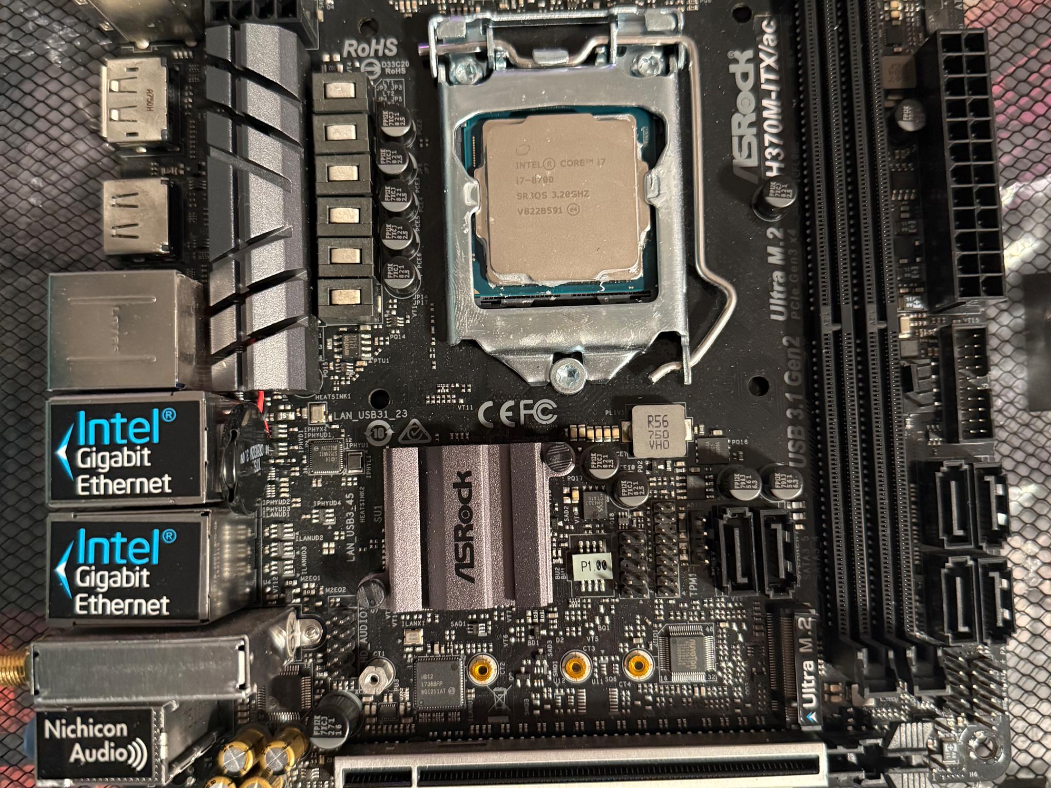 ASRock H370M-ITX/ac + Intel Core i7-8700 [Motherboard + CPU Combo]