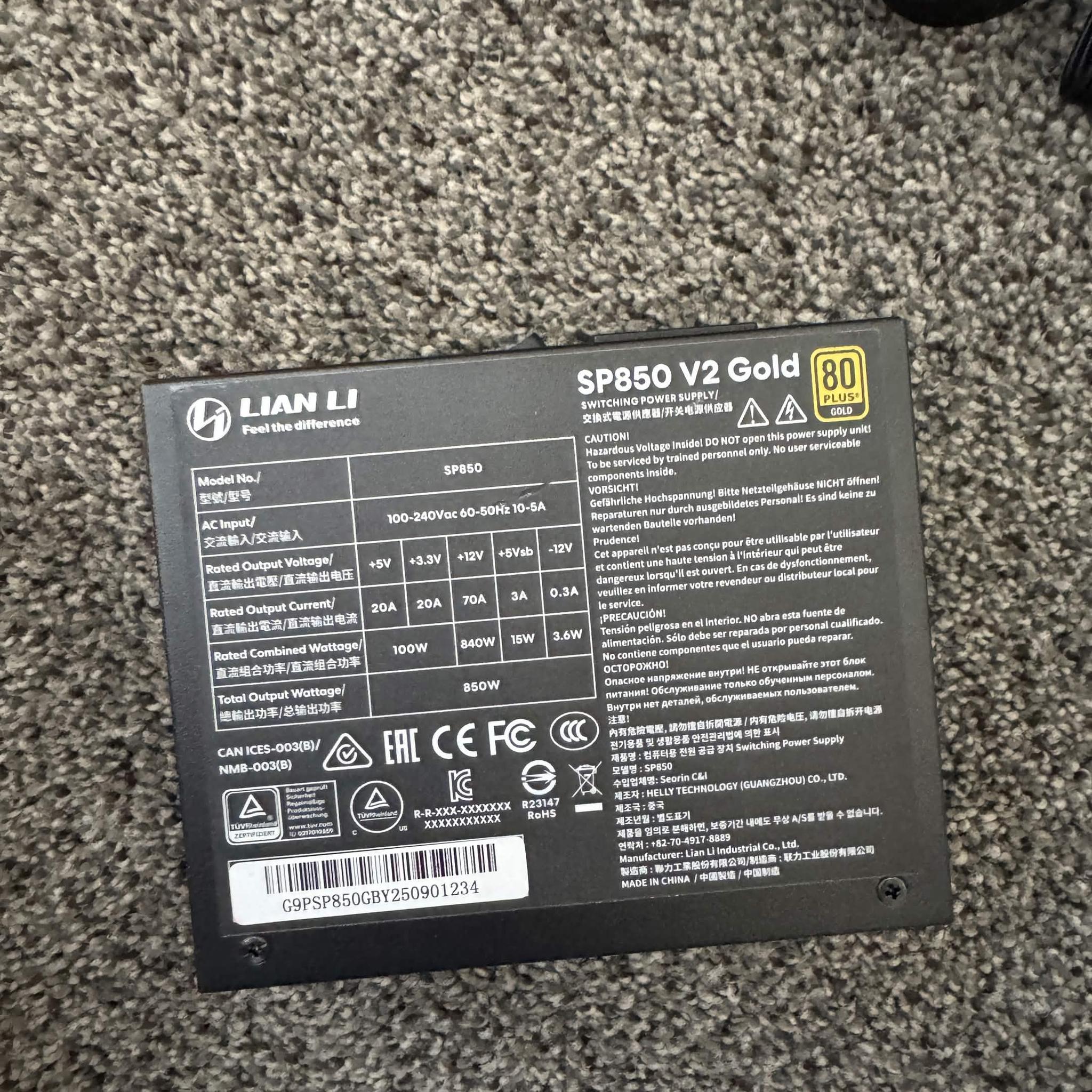 Lian Li SP V2 Gold - 850W SFX Form Factor Power Supply