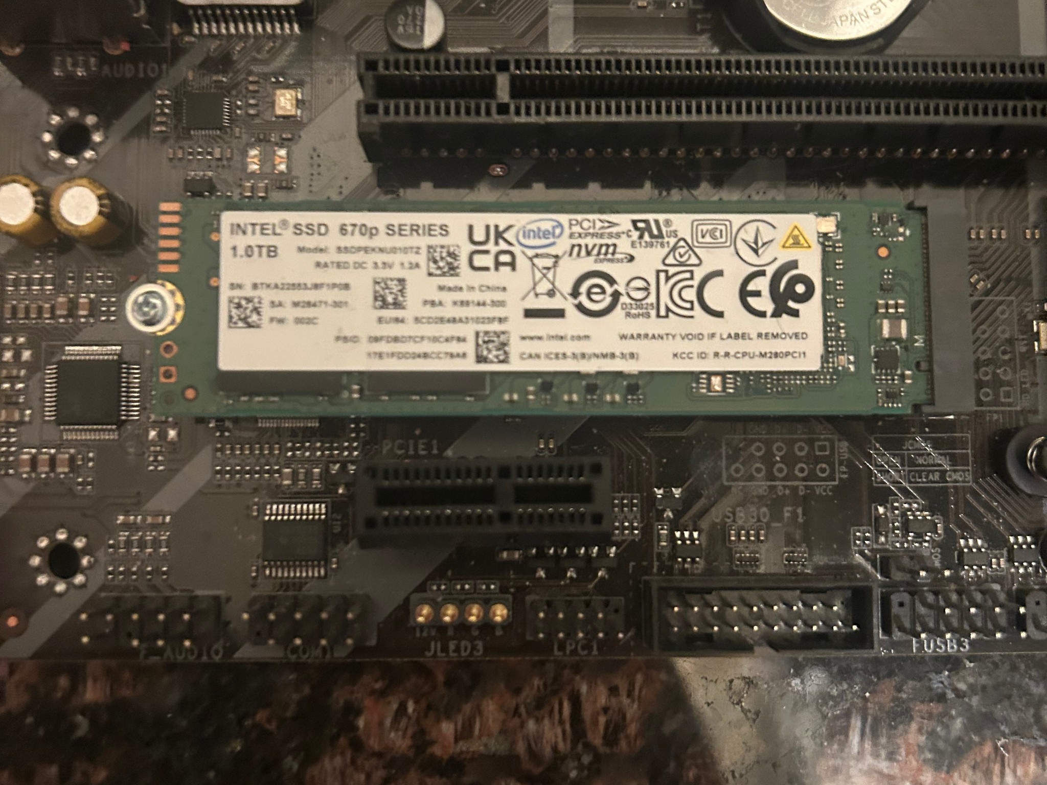 PS_A52-B_V10 motherboard with 1-TB SSD