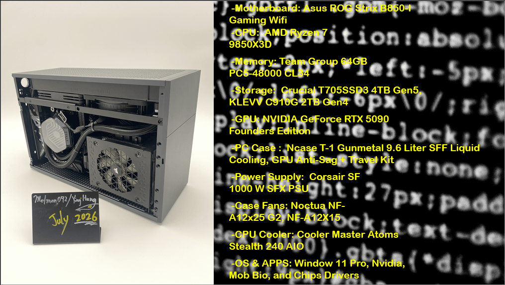 "Liquid Nano 5090" |9850X3D | 5090FE | 64GB DDR5 | 6TB Nvme |