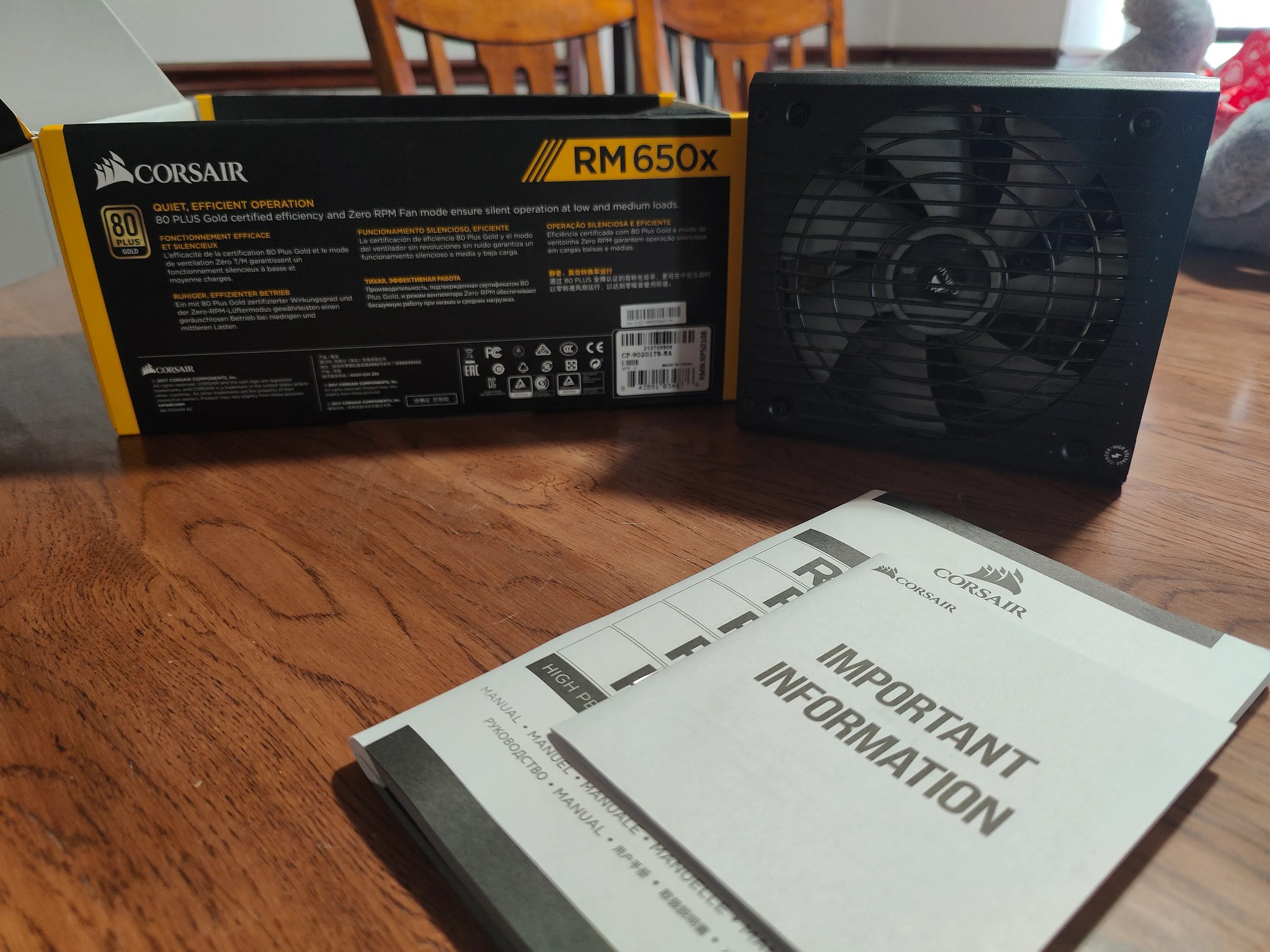 Corsair RM 650 W 80+ Gold Certified Fully Modular ATX Power Supply - Fully Modular - All Cables