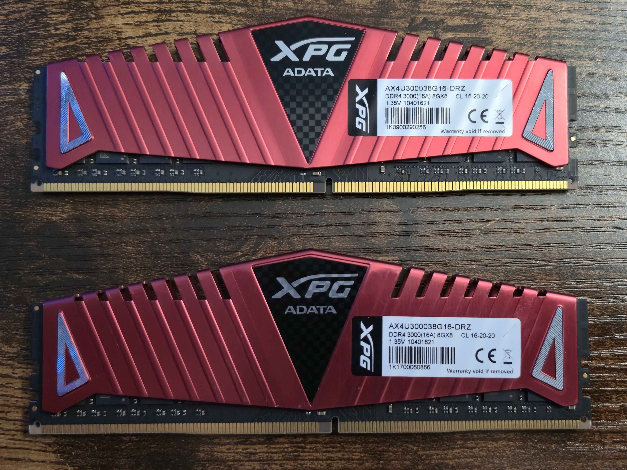 16gb (2x8) Adata XPG DDR4 3000MT