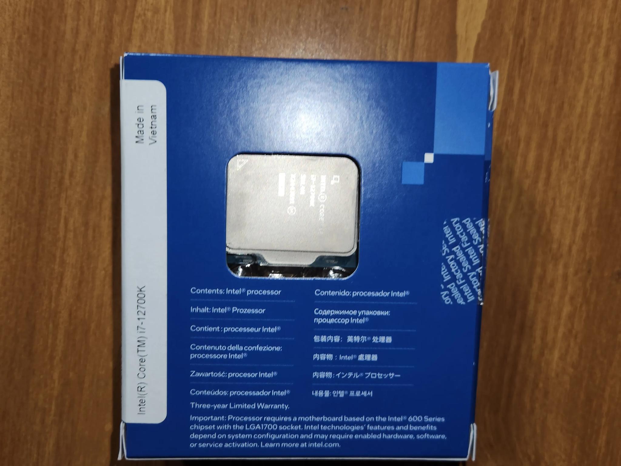  OPEN BOX Intel Core i7-12700K 12th Gen Alder Lake 12 Core 3.6GHz LGA 1700 CPU Processor