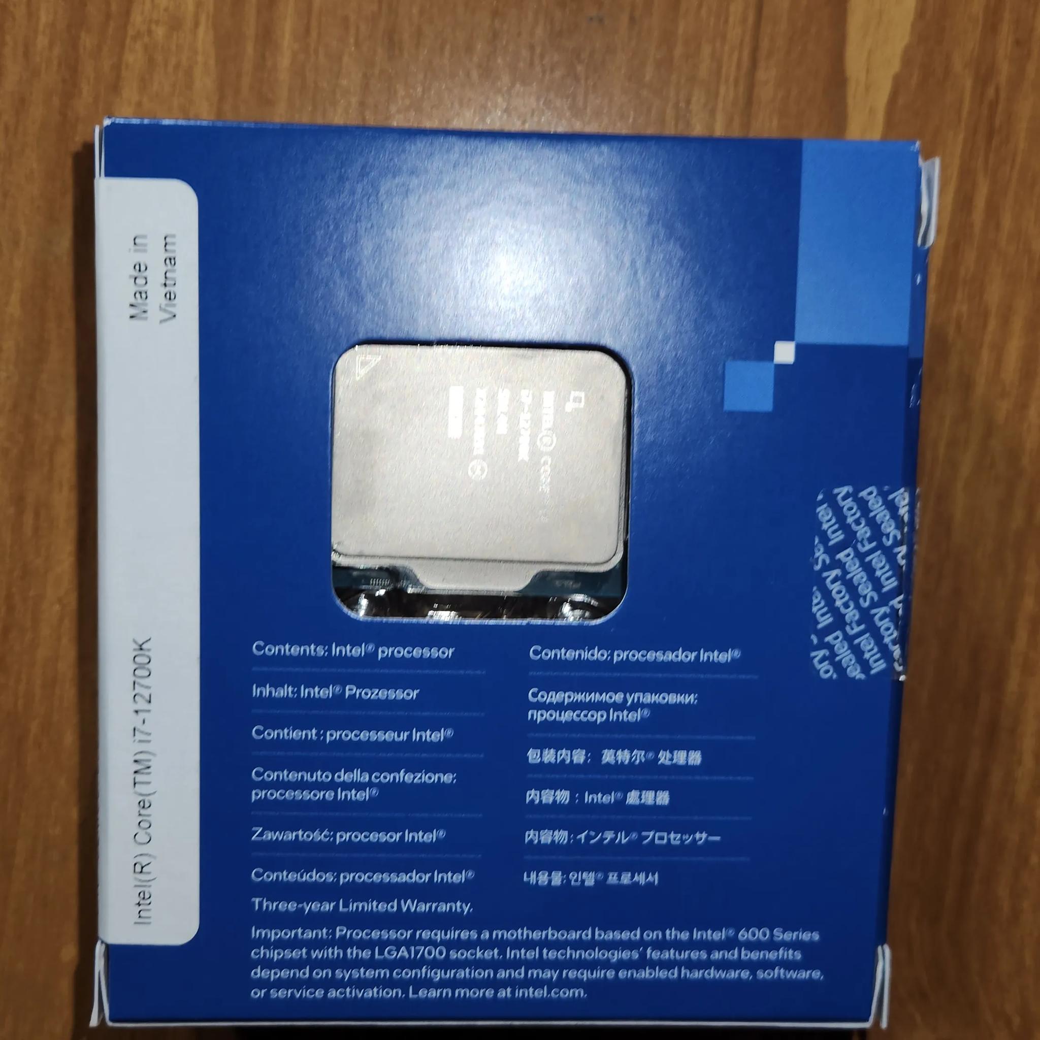  OPEN BOX Intel Core i7-12700K 12th Gen Alder Lake 12 Core 3.6GHz LGA 1700 CPU Processor