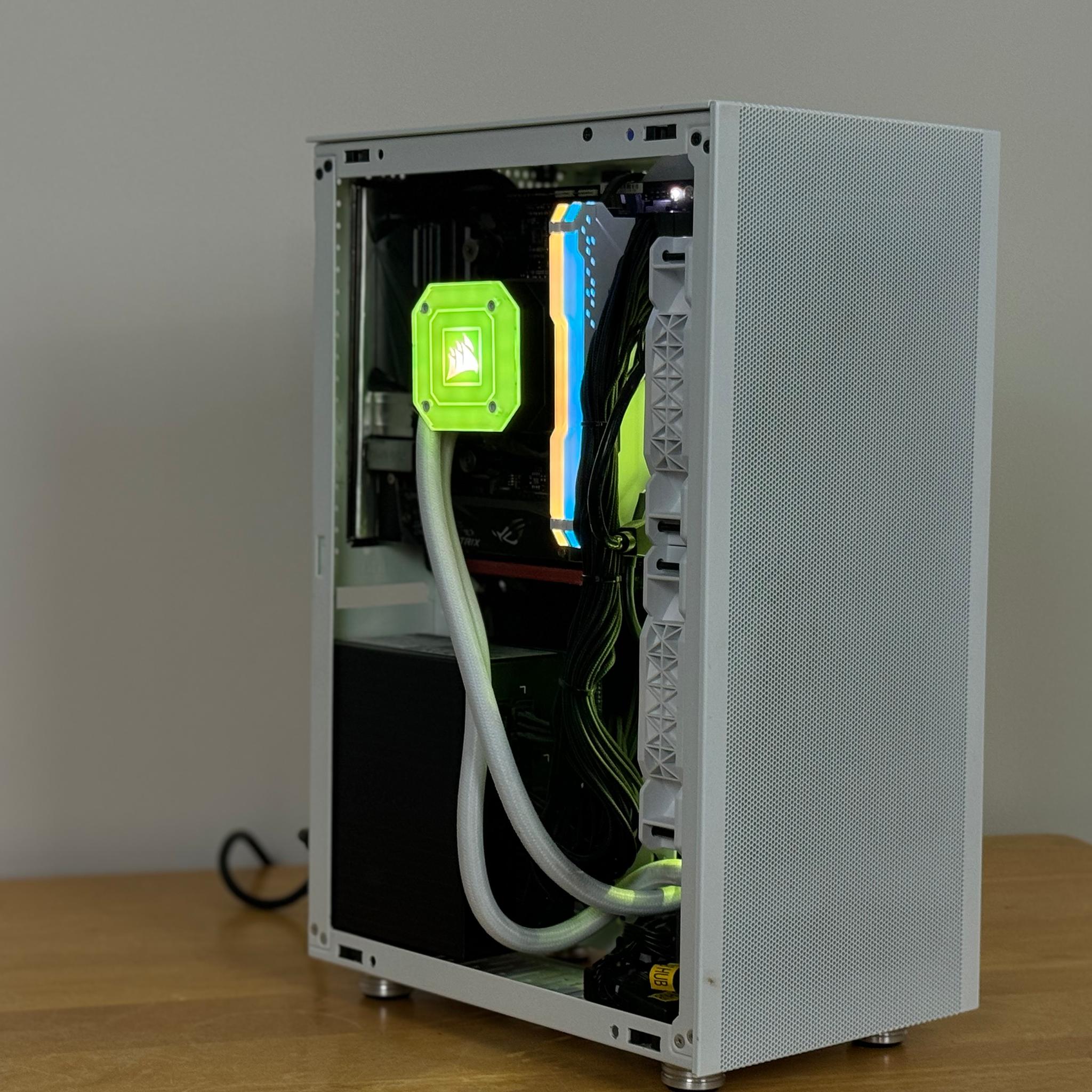 SUMMER SALE! RGB Watercooled ITX SFF Ryzen 5600X RX 6600 XT White and Black Gaming/Streaming Pc