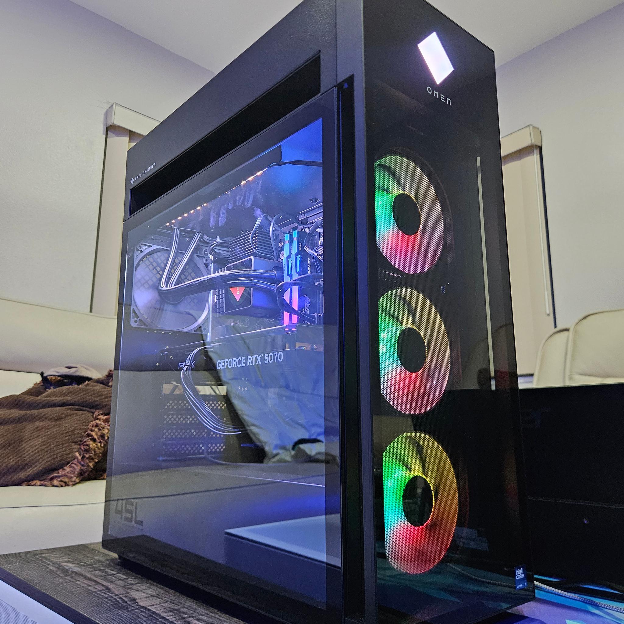 HP Omen 45L • RTX 5070 • Intel Core Ultra 5 250K • 1TB M.2 • DDR5 • Win 11 Pro • 360MM AIO