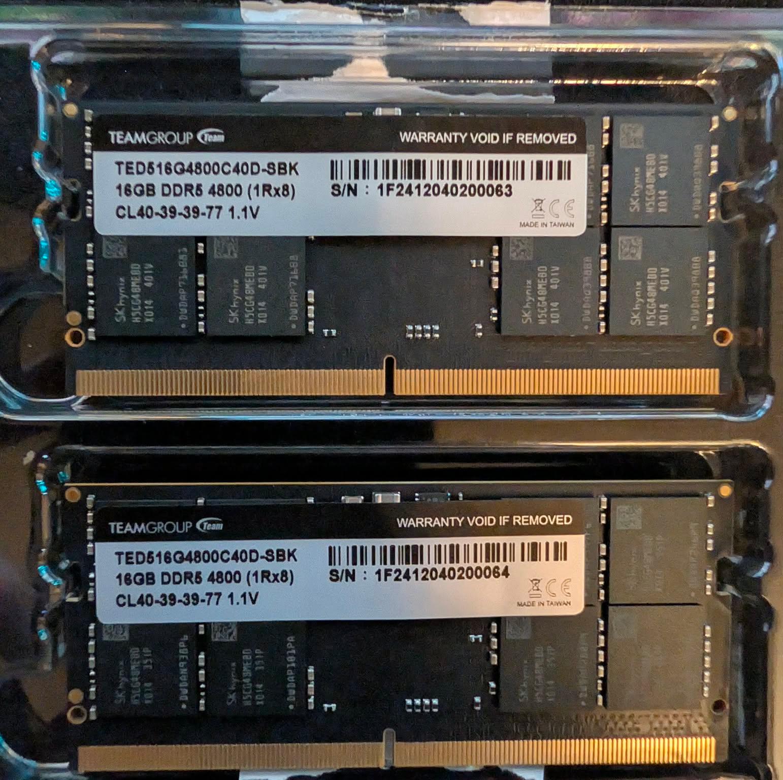 TEAMGROUP Elite SODIMM DDR5 32GB (2x16GB) 4800MHz CL40