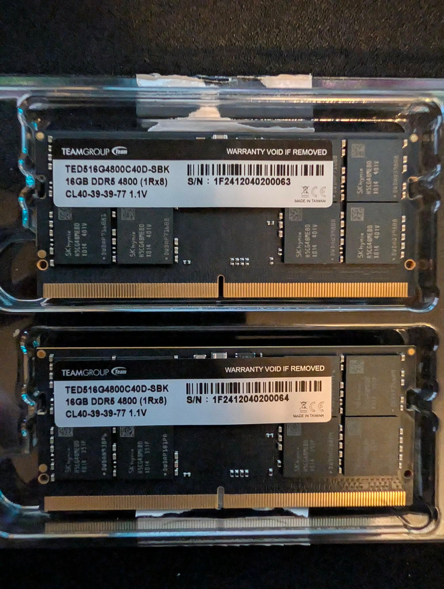TEAMGROUP Elite SODIMM DDR5 32GB (2x16GB) 4800MHz CL40