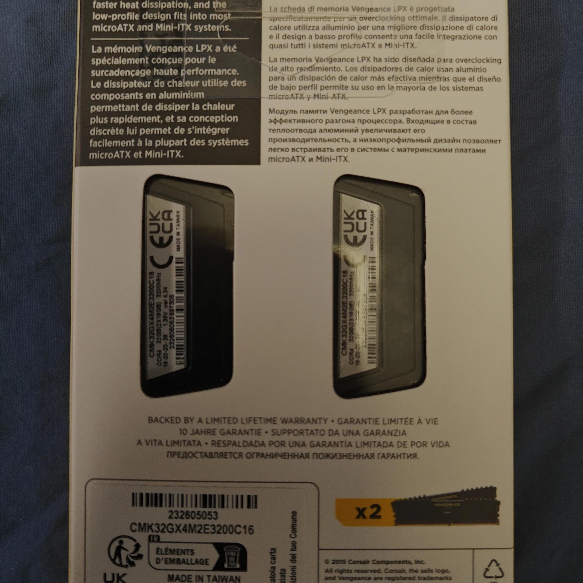 Corsair Vengence LPX 2x16GB DDR4 3200MHz CL16