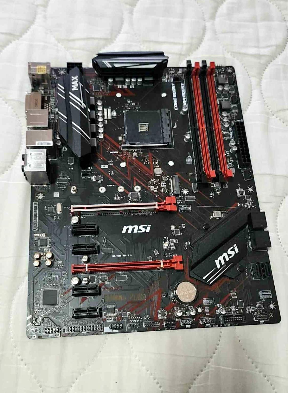 MSI B450 GAMING PLUS MAX AMD DDR4 MOTHERBOARD NO I/O SHIELD