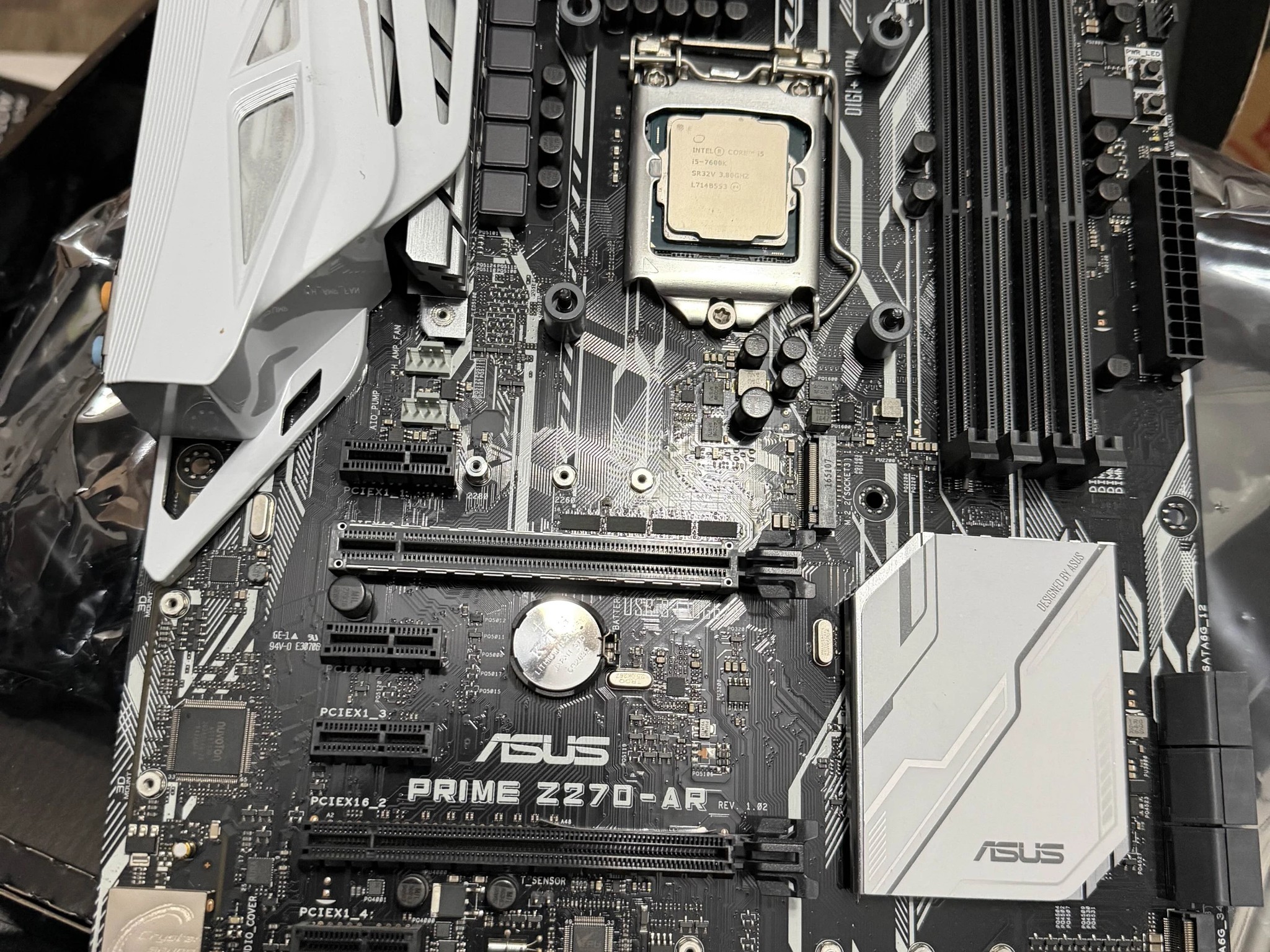 Intel i5-7600k with ASUS Aura Prime z270-AR motherboard and ID Cooling AIO