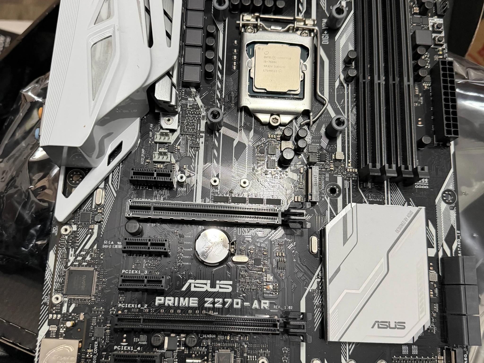 Intel i5-7600k with ASUS Aura Prime z270-AR motherboard and ID Cooling AIO