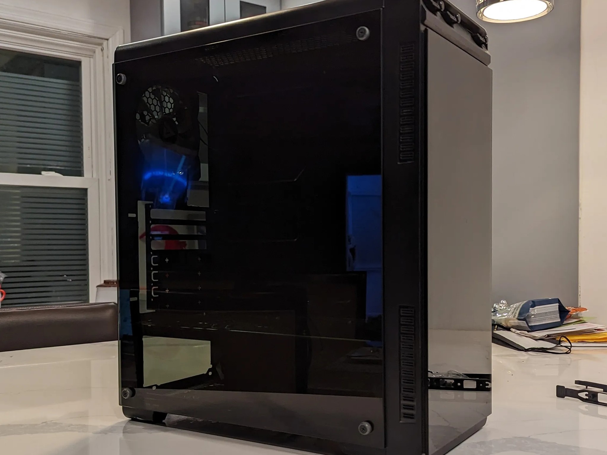 Apevia Aura-F-WH Mid Tower Gaming Case with 4 x RGB Fans