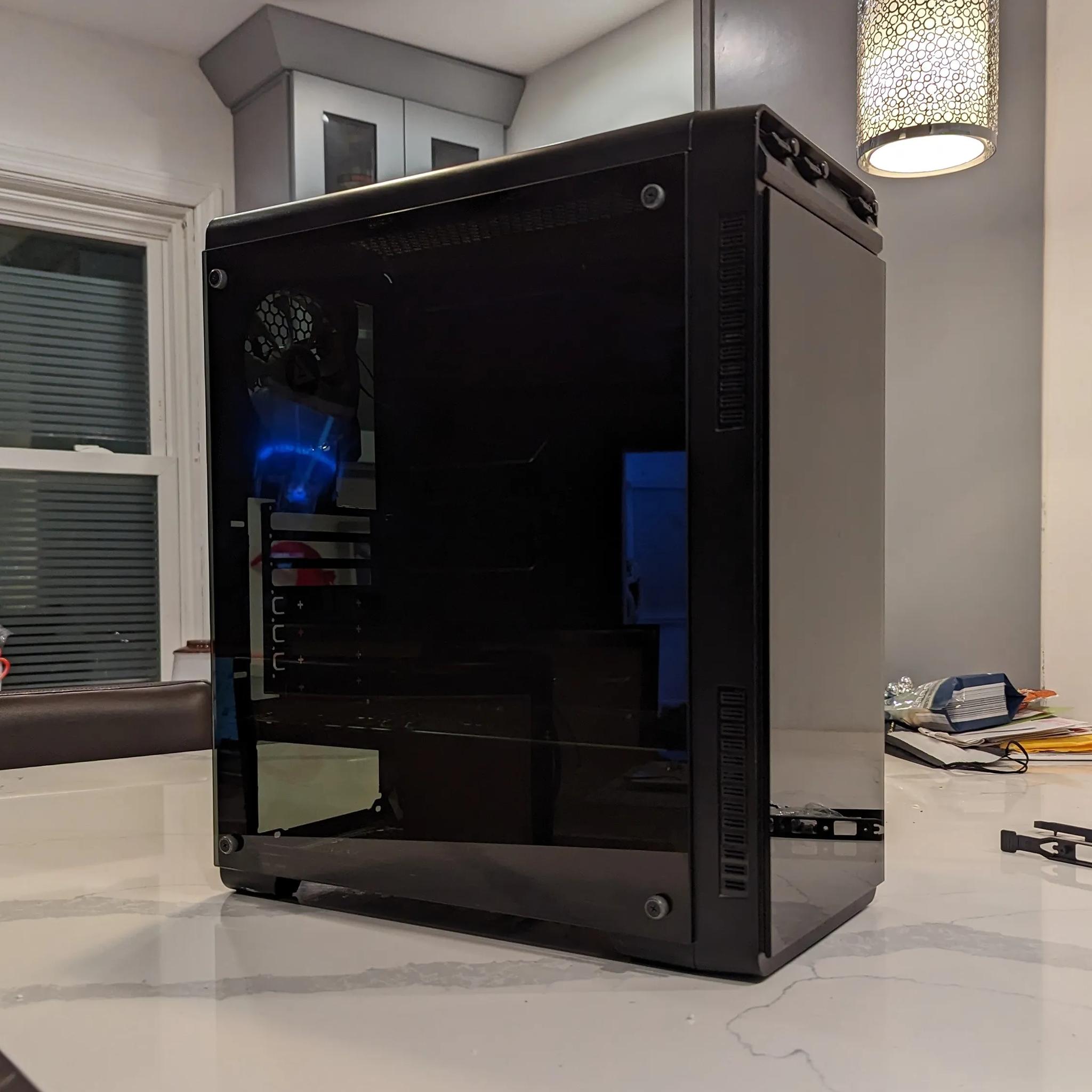 Apevia Aura-F-WH Mid Tower Gaming Case with 4 x RGB Fans