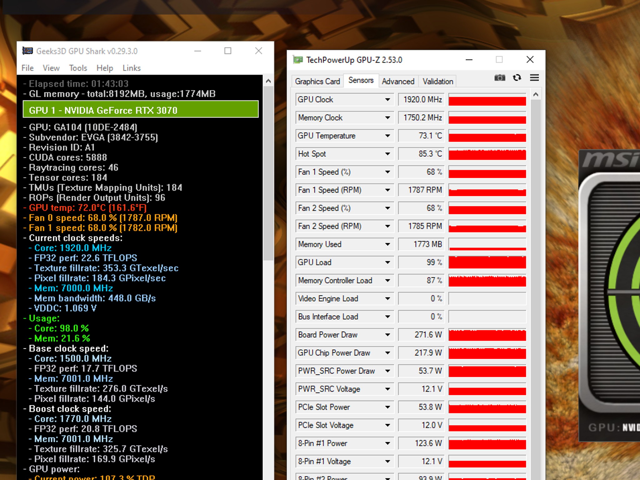 RTX 3070 EVGA XC3 8Gb in Great Condition For Sale