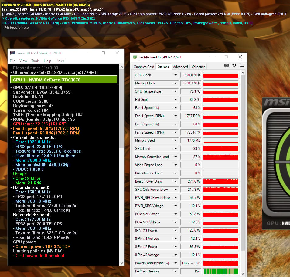 RTX 3070 EVGA XC3 8Gb in Great Condition For Sale