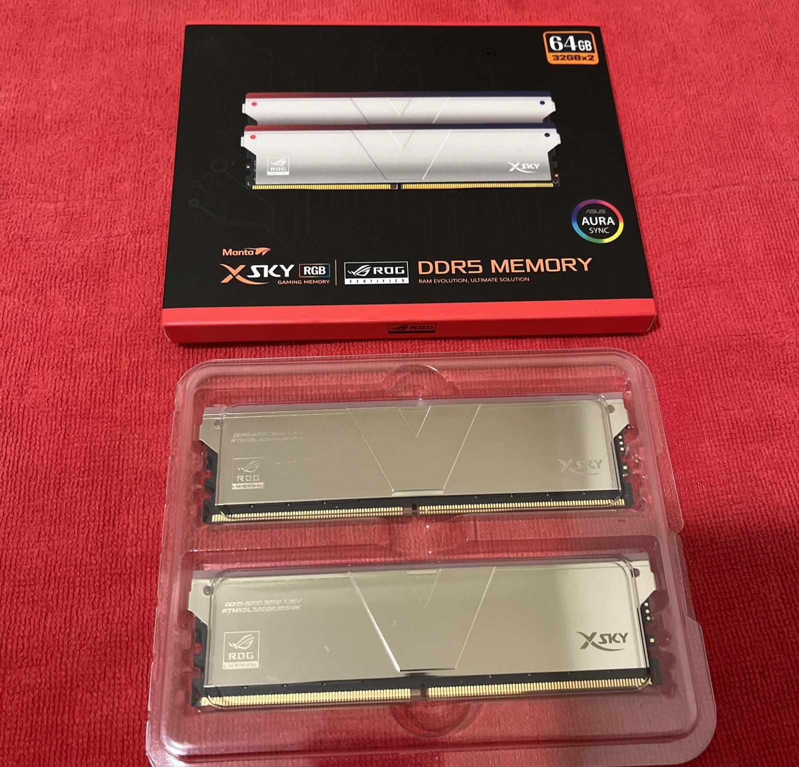 V-Color ROG Manta XSky DDR5-6200 64GB (2 x 32GB) U-DIMM RGB RTMXSL3262836SWK