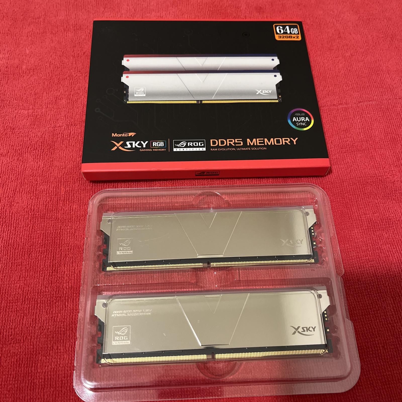 V-Color ROG Manta XSky DDR5-6200 64GB (2 x 32GB) U-DIMM RGB RTMXSL3262836SWK