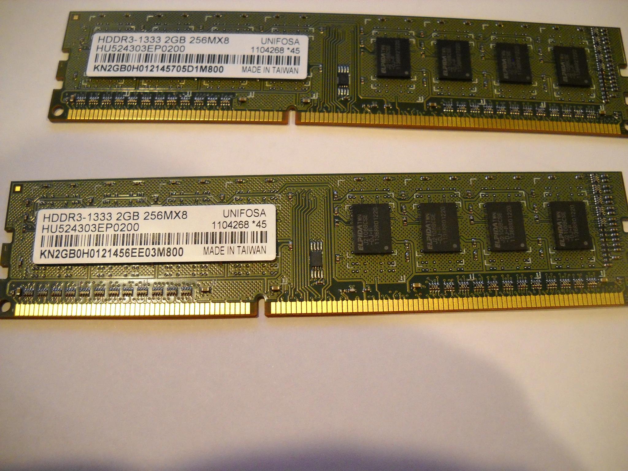 Used 8GB (4*2GB) DDR3-1333 Kit