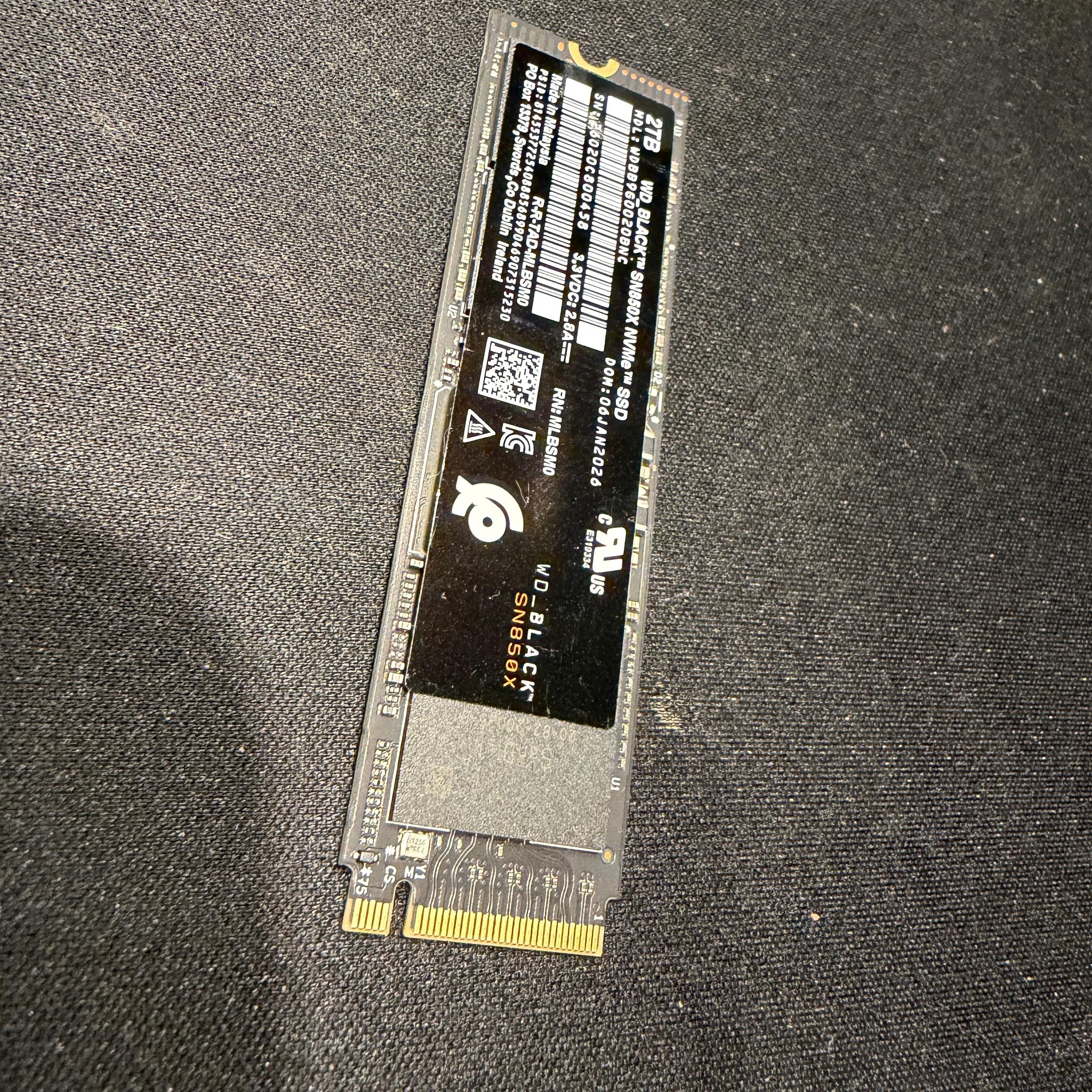 2tb WD Black SN850x NEW Never Installed