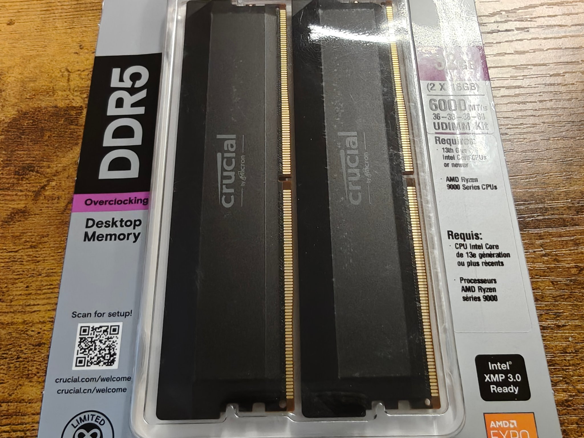 [SEALED] Crucial Pro 32GB (2x16GB) DDR5-6000 CL36 - AMD EXPO & Intel XMP Ready