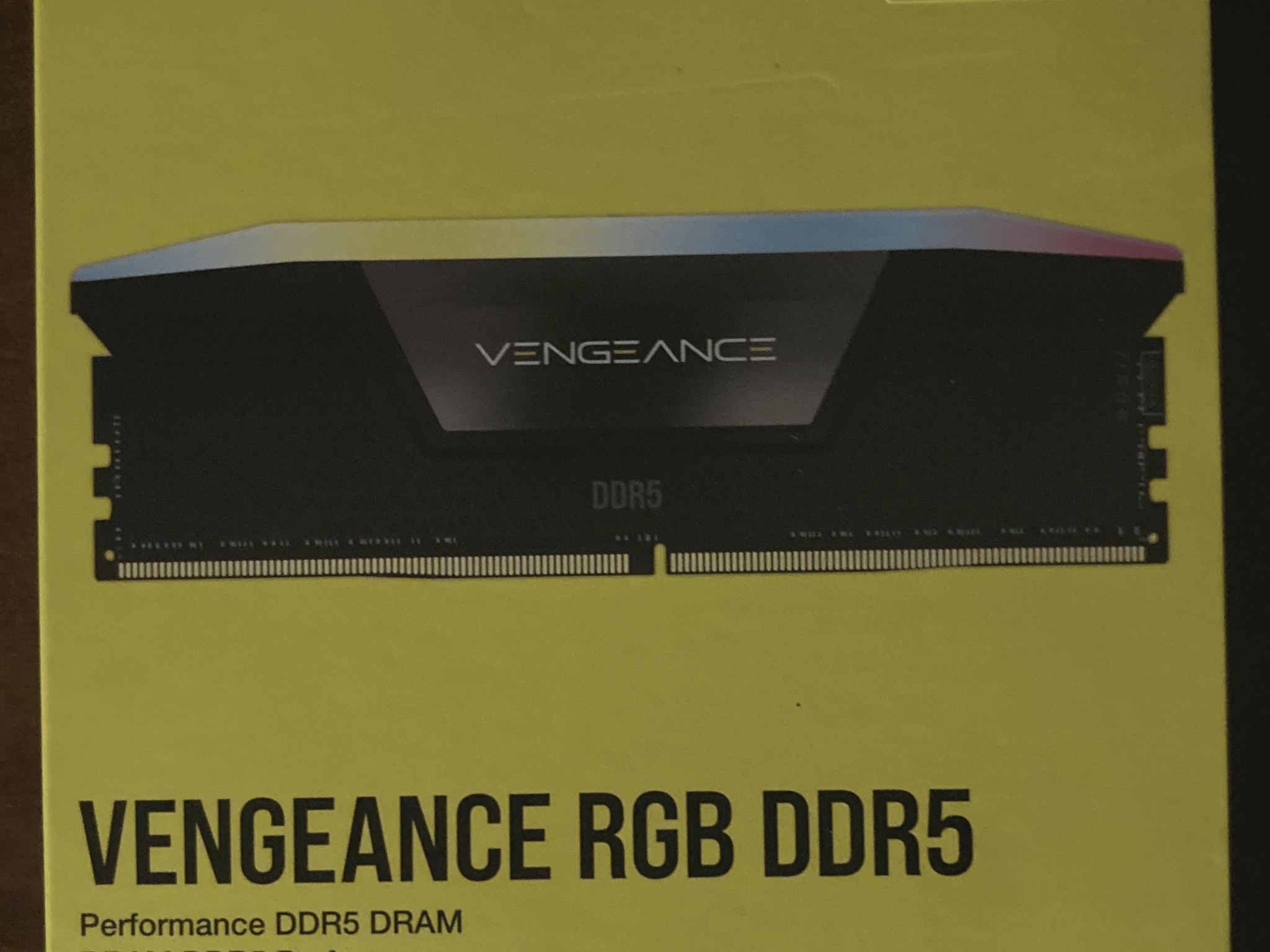 CORSAIR VENGEANCE RGB DDR5 RAM 32GB (2x16GB) 6400MHz CL36-48-48-104 BLACK
